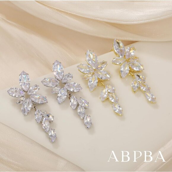 🆕 Women Silver Pearl Drop Earrings Dainty Wedding Diamond Fashion Jewelry Gift - Picture 6 of 7